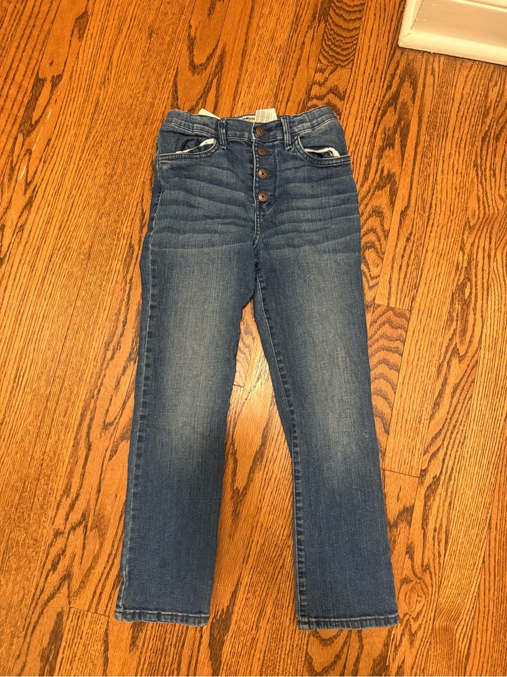 OshKosh B'gosh girls  High-Rise Button-Fly Medium Blue Jeans